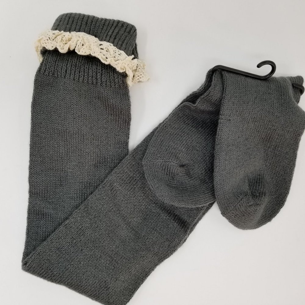 ABS Gray Tall Over The Knee Socks